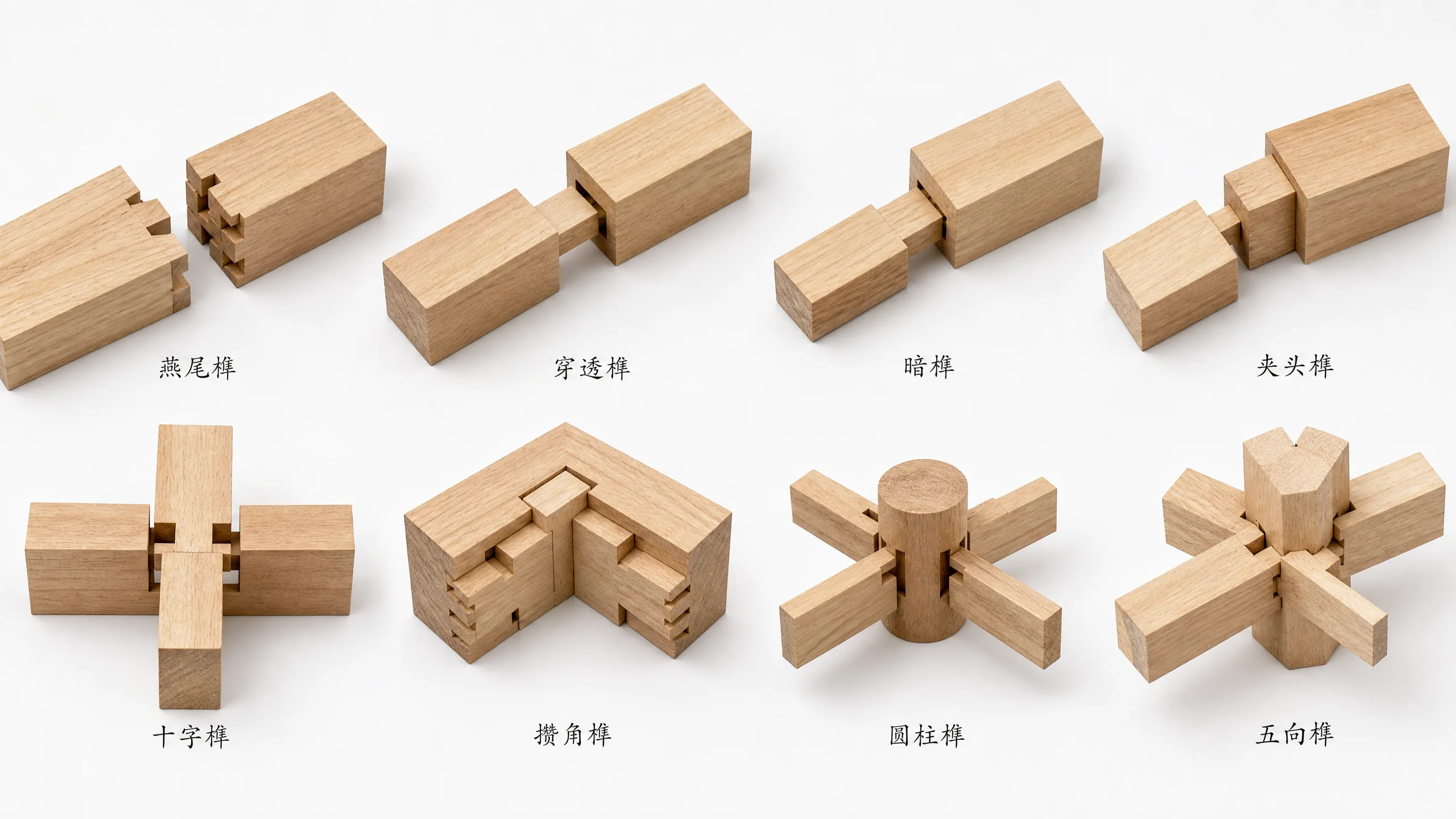 各‌类传统榫卯结构展示